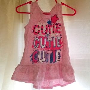 3T Pink Cutie 2 tiered Layered Tank Top